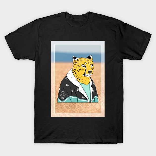 Cool animals - Wild Cheetah T-Shirt by Blue Wolf